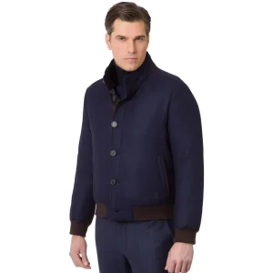 Stefano Ricci DOWN BLOUSON WITH SUEDE AND BEAVER FUR | Outerwear