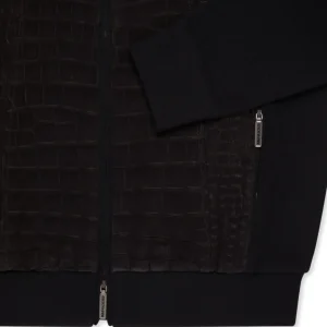 Stefano Ricci KNIT BLOUSON WITH CROCODILE LEATHER INSERTS | Last Sizes