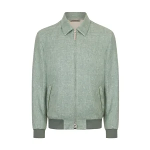 Stefano Ricci LINEN, WOOL AND SUEDE BLOUSON | Outerwear