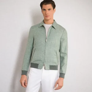 Stefano Ricci LINEN, WOOL AND SUEDE BLOUSON | Outerwear