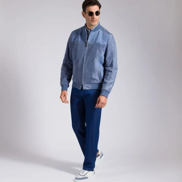 Stefano Ricci NUBUCK CROCODILE LEATHER AND SUEDE BLOUSON | Last Sizes