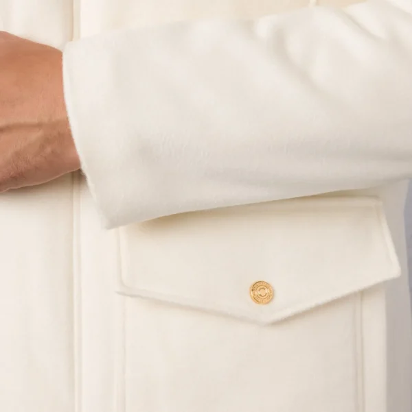 Stefano Ricci PURE CASHMERE FIELD JACKET WITH SUEDE DETAILS | Outerwear