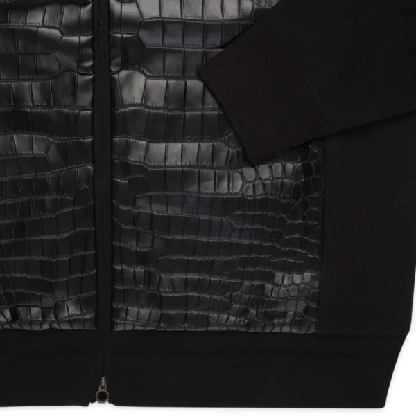 Stefano Ricci SILK, COTTON AND CROCODILE LEATHER BLOUSON | Last Sizes