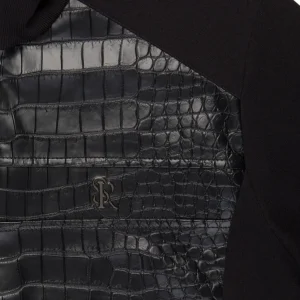 Stefano Ricci SILK, COTTON AND CROCODILE LEATHER BLOUSON | Last Sizes